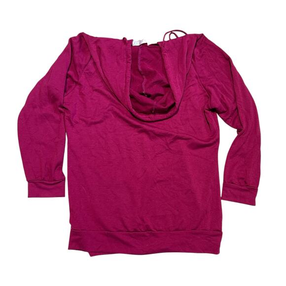 Floria Collective Fuchsia Pink Hoodie Sweatshirt Long Sleeve Made in the USA XL - Picture 4 of 5